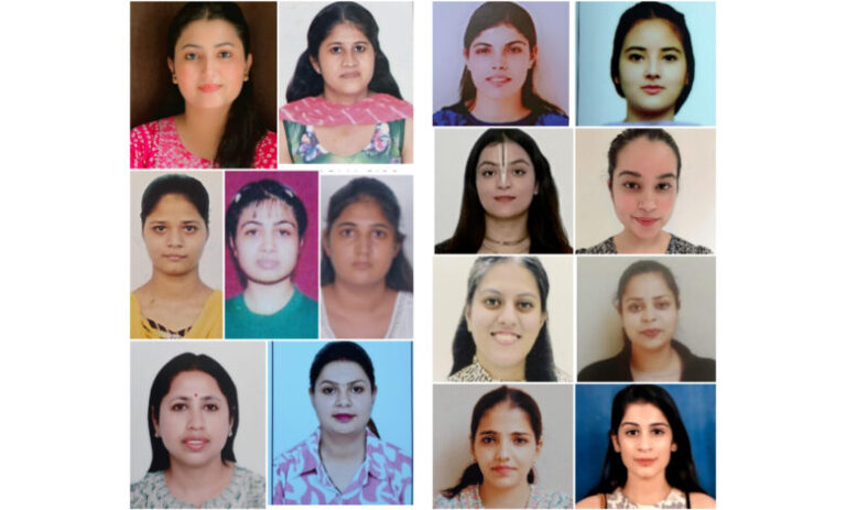 HMV की M.Voc (कास्मेटालिजी एंड वैलनेस) सेमेस्टर-3 की छात्राएं शीर्ष पर